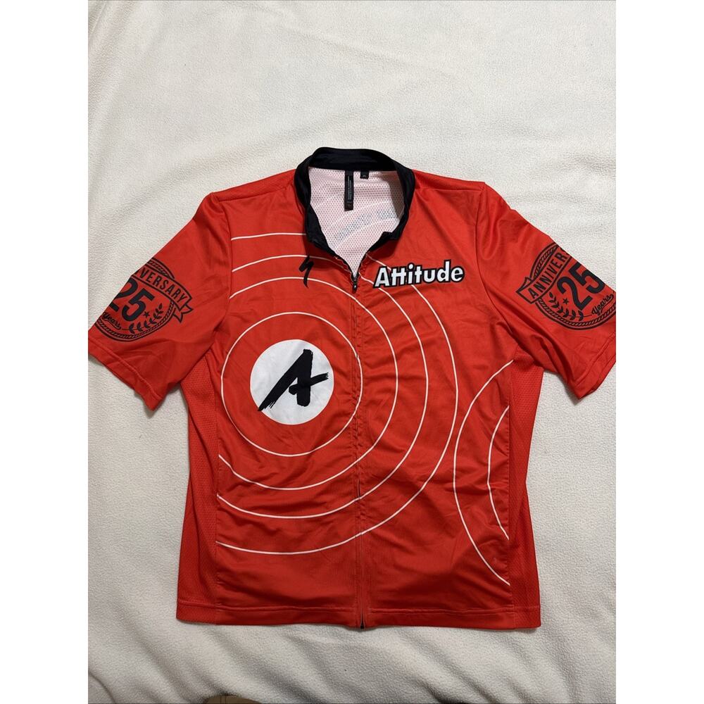 Specialized Cycling Jersey Mens XLarge Red&Black RBX Full Zip Attitude Sports